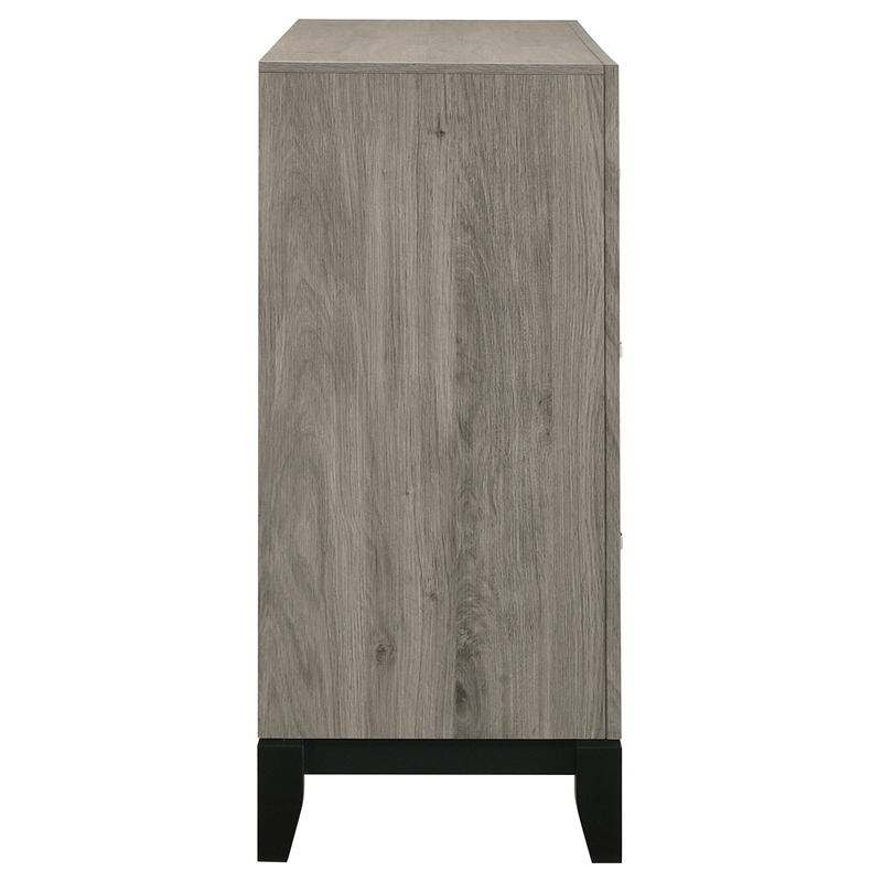 Pemberly Row 6-Drawer Transitional Wood Dresser Cabinet in Light Taupe