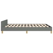 Pemberly Row King Bed Frame with Dark Gray Fabric Upholstery