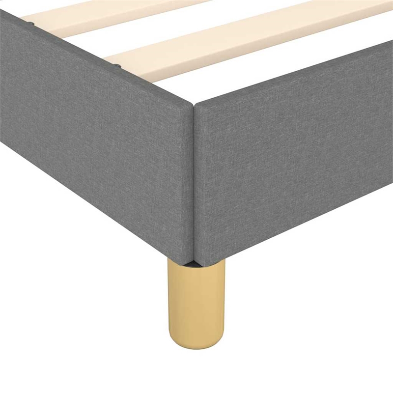 Pemberly Row King Bed Frame with Dark Gray Fabric Upholstery