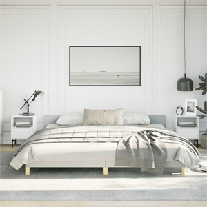 Pemberly Row King Bed Frame with Dark Gray Fabric Upholstery