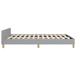 Pemberly Row Full Bed Frame with Upholstered Headboard in Light Grey