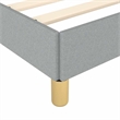 Pemberly Row Full Bed Frame with Upholstered Headboard in Light Grey