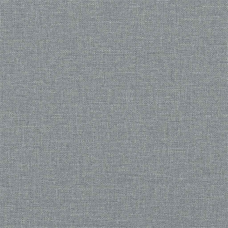Pemberly Row Full Bed Frame with Upholstered Headboard in Light Grey