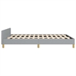 Pemberly Row Queen Bed Frame with Upholstered Fabric in Light Grey