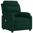 Pemberly Row Massage Recliner Chair in Dark Green Velvet