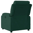 Pemberly Row Massage Recliner Chair in Dark Green Velvet