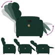 Pemberly Row Massage Recliner Chair in Dark Green Velvet