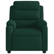 Pemberly Row Massage Recliner Chair in Dark Green Velvet