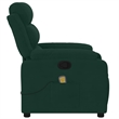 Pemberly Row Massage Recliner Chair in Dark Green Velvet