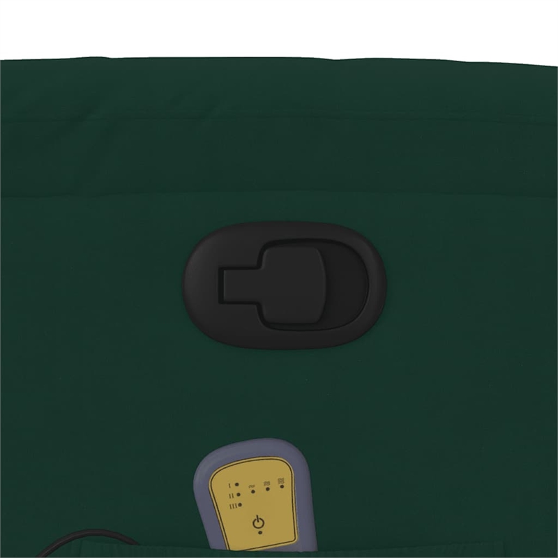 Pemberly Row Massage Recliner Chair in Dark Green Velvet