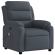 Pemberly Row Velvet Electric Massage Recliner Chair in Dark Gray