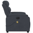 Pemberly Row Velvet Electric Massage Recliner Chair in Dark Gray