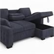 Pemberly Row Living Room Set of 2 - TV Stand and Sleeper Sectional