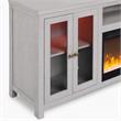 Pemberly Row Set of 2 Fireplace TV Stand and Sleeper Sectional Sofa