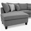 Pemberly Row 3Pc Set of Sectional Sofa with Ottoman and TV Stand with Fireplace