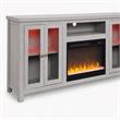 Pemberly Row 3Pc Set of Fireplace TV Console and Sectional Sofa with Ottoman