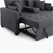  Pemberly Row Living Room Set of 2 - Fireplace TV Console and Sleeper Loveseat