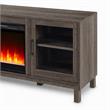  Pemberly Row Living Room Set of 2 - Fireplace TV Console and Sleeper Loveseat