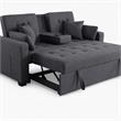  Pemberly Row Living Room Set of 2 - Fireplace TV Stand and Sleeper Loveseat