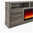  Pemberly Row Living Room Set of 2 - Fireplace TV Stand and Sleeper Loveseat