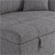 Pemberly Row 2-Piece Set of Sleeper Sectional Sofa & TV Stand with Fireplace
