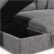 Pemberly Row 2-Piece Set of Sleeper Sectional Sofa & TV Stand with Fireplace