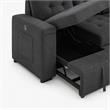 Pemberly Row 2-Piece Set of Sleeper Sectional Sofa & TV Stand with Fireplace