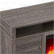 Pemberly Row 2-Piece Set of Sleeper Sectional Sofa & TV Stand with Fireplace