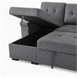 Pemberly Row 2-Piece Set of Sleeper Sectional Sofa & TV Stand with Fireplace