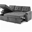 Pemberly Row 2-Piece Set of Sleeper Sectional Sofa & TV Stand with Fireplace