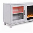 Pemberly Row 2Pc Set of Sleeper Sectional Sofa and TV Stand with Fireplace