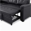 Pemberly Row Living Room Set of 2 Leather Sleeper Sofa and Fireplace TV Console
