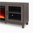 Pemberly Row Living Room Set of 2 Fireplace TV Stand & Sleeper Sectional Sofa