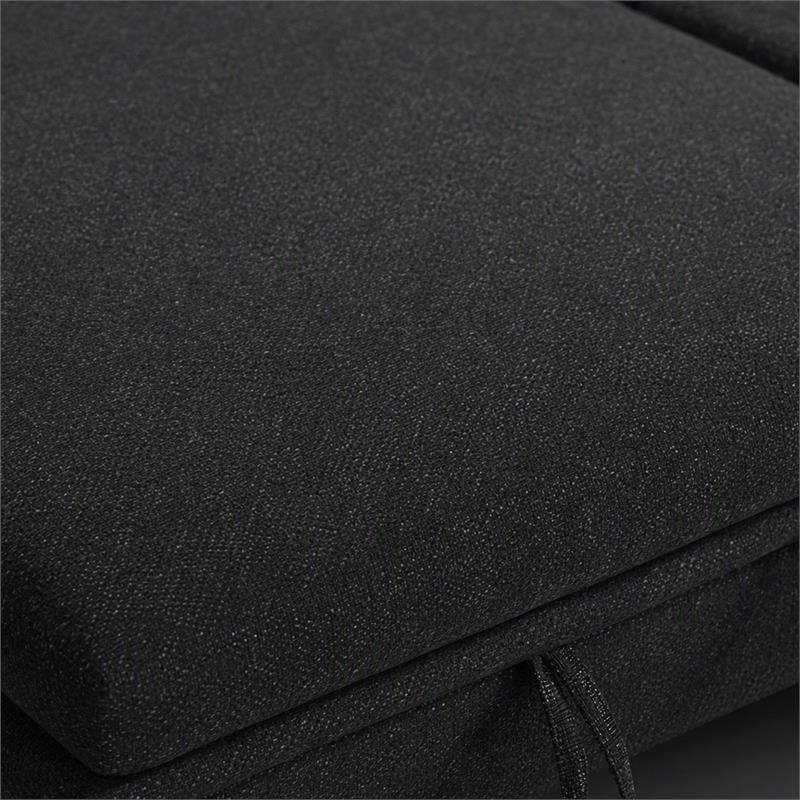 Pemberly Row Set of 2 Fireplace TV Console and Black Sleeper Sectional Sofa