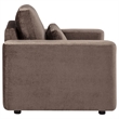 Pemberly Row Chenille Upholstered Track Arm Accent Chair in Chocolate