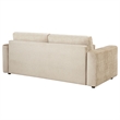 Pemberly Row Chenille Track Arm Sofa with Loose Cushions in Camel