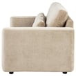 Pemberly Row Chenille Upholstered Track Arm Loveseat in Camel