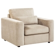 Pemberly Row 3-piece Chenille Upholstered Track Arm Sofa Set in Camel