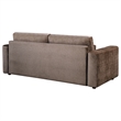 Pemberly Row Chenille Upholstered Track Arm Sofa in Chocolate