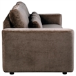 Pemberly Row Chenille Upholstered Track Arm Sofa in Chocolate