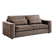 Pemberly Row Chenille Upholstered Track Arm Sofa in Chocolate