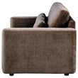 Pemberly Row Chenille Upholstered Track Arm Loveseat in Chocolate