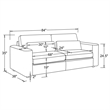 Pemberly Row 2-piece Chenille Upholstered Track Arm Sofa Set in Chocolate