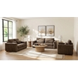 Pemberly Row 3-piece Chenille Upholstered Track Arm Sofa Set in Chocolate