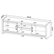 Pemberly Row 3-Piece Entertainment Center for 75-Inch TVs in Gray Driftwood