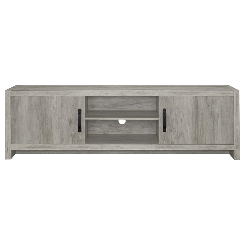 Pemberly Row 3-Piece Entertainment Center for 75-Inch TVs in Gray Driftwood