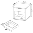 Pemberly Row Engineered Wood Square End Table with Drawer in Latte