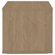 Pemberly Row Engineered Wood Square End Table with Drawer in Latte