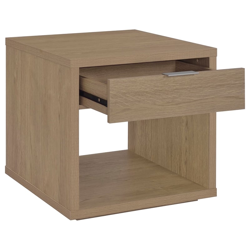 Pemberly Row 2-Piece Engineered Wood Coffee and End Table Set in Latte