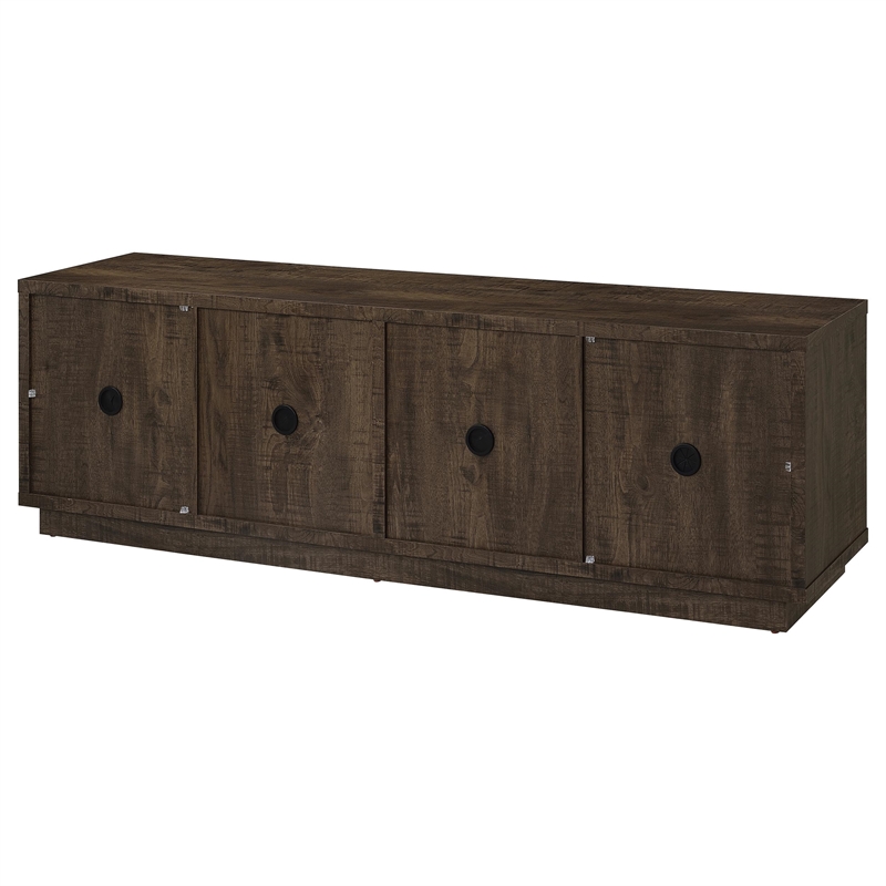 Pemberly Row Engineered Wood TV Stand for TVs up to 85 Inches in Brown